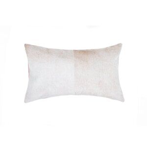 Natural Home Decor Torino Cowhide Pillow | 1-Piece | Natural | 12"x20"